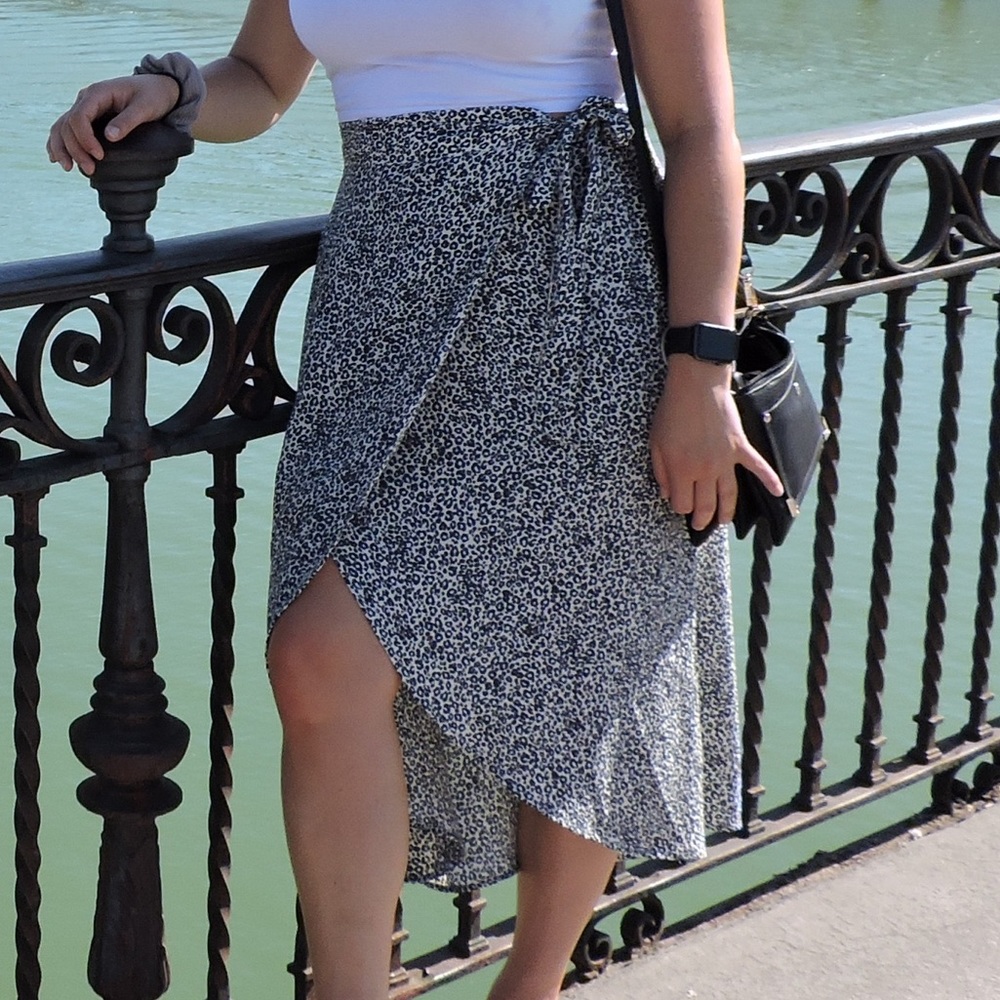 American Eagle Wrap Cheetah Skirt